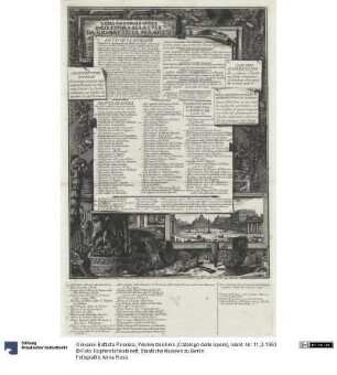 Werkverzeichnis (Catalogo delle opere)