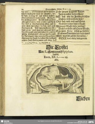 Die Epistel Am II. Sontag nach Epiphan. lautet Rom. XII. 6.-16.