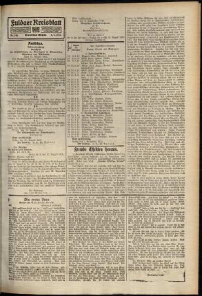 Zweite Ausgabe vom Samstag, den 04. September 1915.