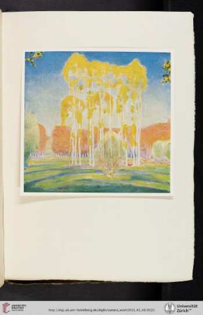 [Eduard J. [Jean] Steichen, XVI. Autumnal Afternoon—The Poplars, Voulangis, color halftone reproduction of painting]