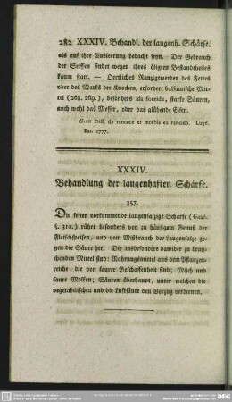 XXXIV. Behandlung der laugenhaften Schärfe