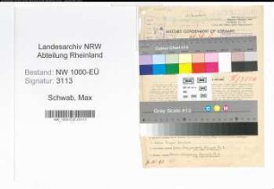 Entnazifizierung Max Schwab, geb. 03.06.1882 (Konrektor)