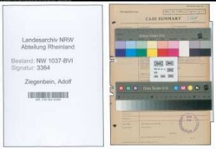 Entnazifizierung Adolf Ziegenbein , geb. 06.08.1889 (Gastwirt)