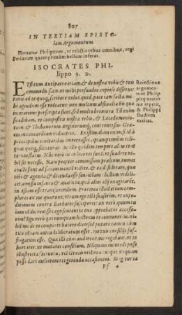 In Tertiam Epistolam Argumentum.