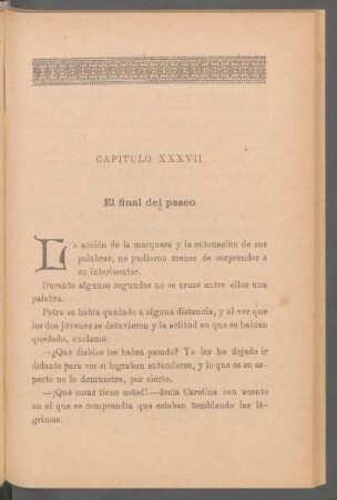 Capítulo XXXVII - El final del paseo
