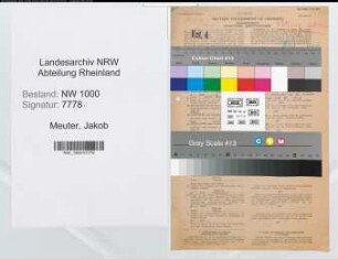 Entnazifizierung Jakob Meuter, geb. 11.09.1900 (Bankangest.)