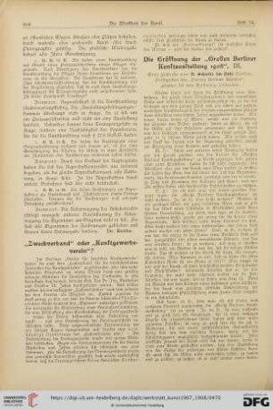 Die Eröffnug der "Großen Berliner Kunstausstellung 1908", 3