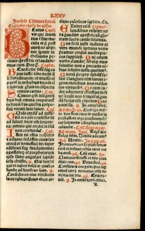 Incipit Commune sanctorum