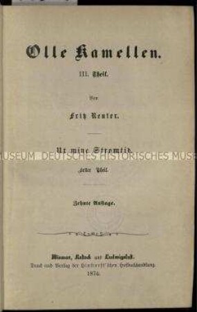 Sämtliche Werke von Fritz Reuter, Bd. 8