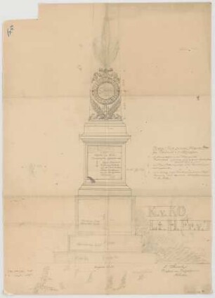 Thiersch, August ; Bartenstein; Kriegerdenkmal - Teilansicht