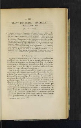 Traite de noirs.- Esclavage.- Emancipation.