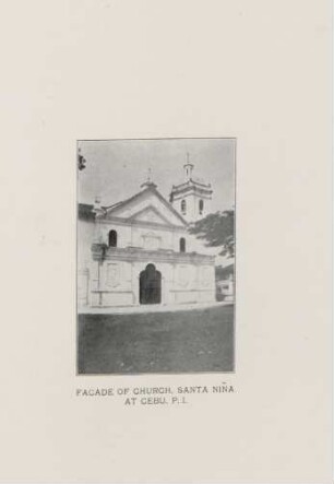 Facade of church, Santa Nina at Cebu, P. I.