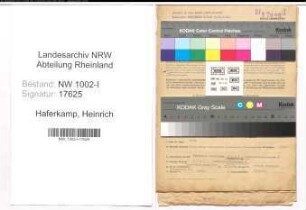 Entnazifizierung Heinrich Haferkamp, geb. 10.09.1905 (Angest.)