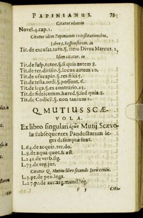 Q. Mutius Scævola.