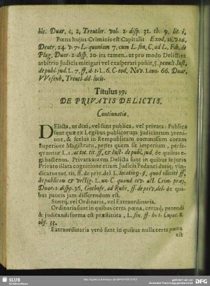 Titulus 39. De Privatis Delictis