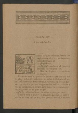 Capítulo XIII - Fatalidad