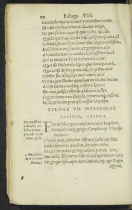 Ecloga VII. Meliboeus.