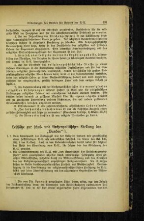 Leitsätze zur schul- und kirchenpolitischen Stellung des "Bundes"