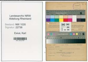 Entnazifizierung Karl Exius , geb. 14.05.1905 (Techniker)