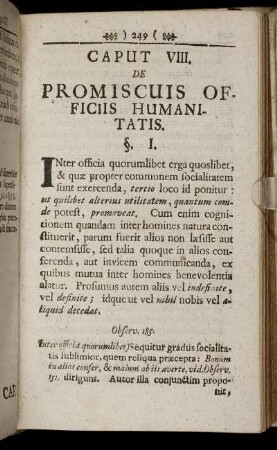 Caput VIII. De Promiscuis Officiis Humanitatis.