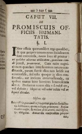 Caput VIII. De Promiscuis Officiis Humanitatis.