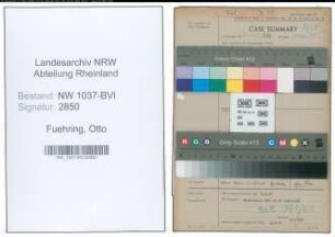 Entnazifizierung Otto Fuehring , geb. 04.03.1907 (Krim.Sekretaer)
