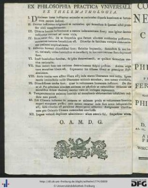 Ex Philosophia Practica Universali.