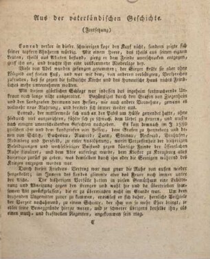Aus der vaterländischen Geschichte.