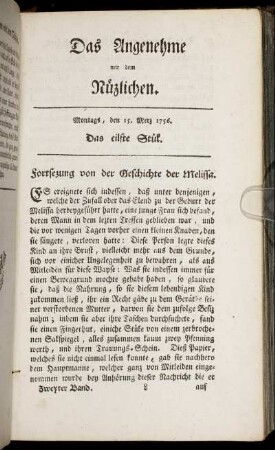 Das eilfte Stück. Montags, den 15. Merz 1756.