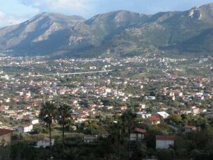 Blick von Monreale auf die östlichen Viertel von Palermo