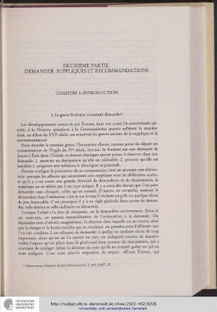 Deuxième partie: Demander: Suppliques et recommandations
