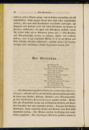 Der Wiesenbau.