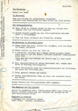 Liste zu drehender Einstellungen