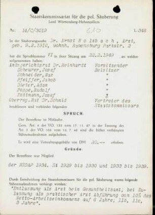 Holzbach, Ernst, Dr.