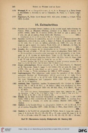 10. Zeitschriften (Nr. 1578 - 1621)