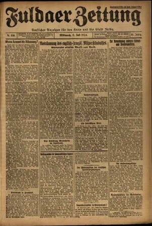 Ausgabe vom Mittwoch, den 09. Juli 1924.