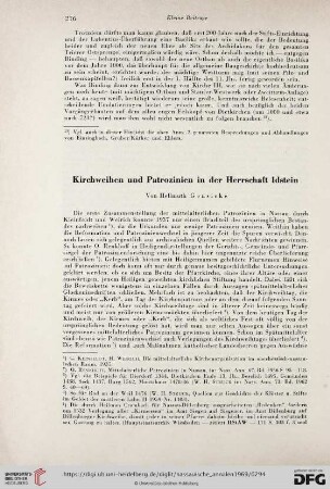80: Kirchweihen und Patrozinien in der Herrschaft Idstein