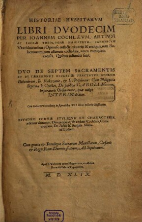 Historiae Hvssitarvm Libri Dvodecim