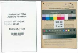 Entnazifizierung Franz Bednarek, geb. 19.03.1912 (Installateur)