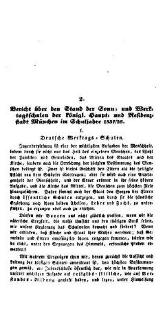 Bericht über den Stand der Sonn- und Werktagsschulen der königl. Haupt- und Residenzstadt München im Schuljahre 1837/38