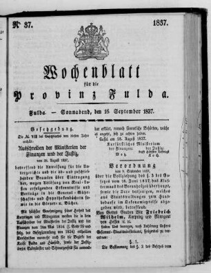 Nr. 37, Ausgabe vom 16. September 1837