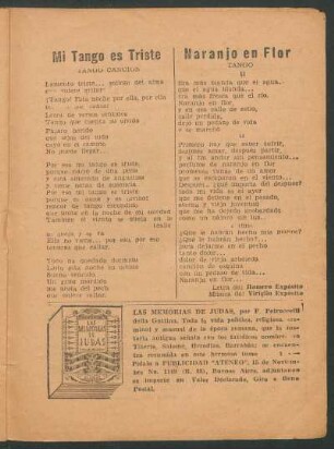 Mi tango es triste : tango canción
