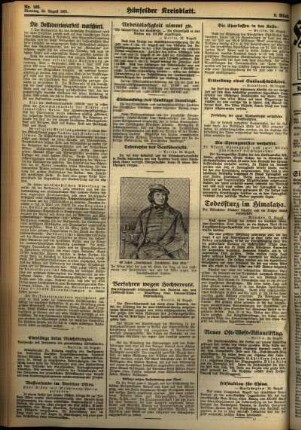 Zweite Ausgabe vom Dienstag, den 25. August 1931.