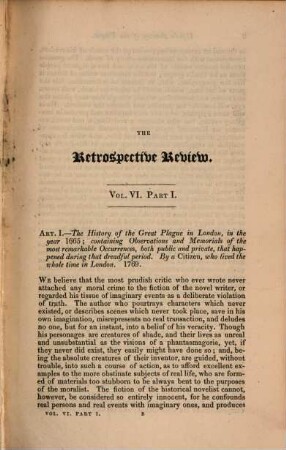 The retrospective review. 6, 6. 1822