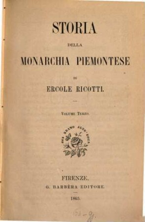 Storia della monarchia piemontese. Volume 3
