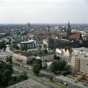 Hannover. Stadtansicht, von der Kuppel des Neuen Rathauses