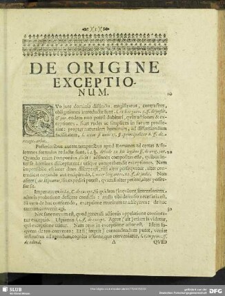 De Orgine Exceptionum