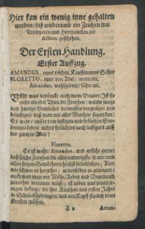 Erster Auffzug.