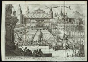 La Cour du Grand Mogol. Voyages de François Bernier : La Cour du Grand Mogol. (Hof des Großmogul) Kupferstich nach Seite 40 aus: Voyages de François Bernier . Band 2, 1714. Dresden: SLUB Geogr.C.906-2
