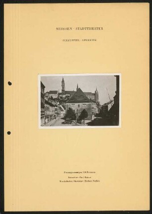 Stadttheater, Meißen: Ansicht von Süden, aus dem Ordner "Kulturstätten in Sachsen"
